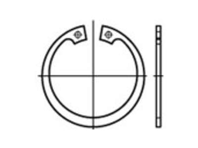Låsering Indv.  10mm syrefast DIN472