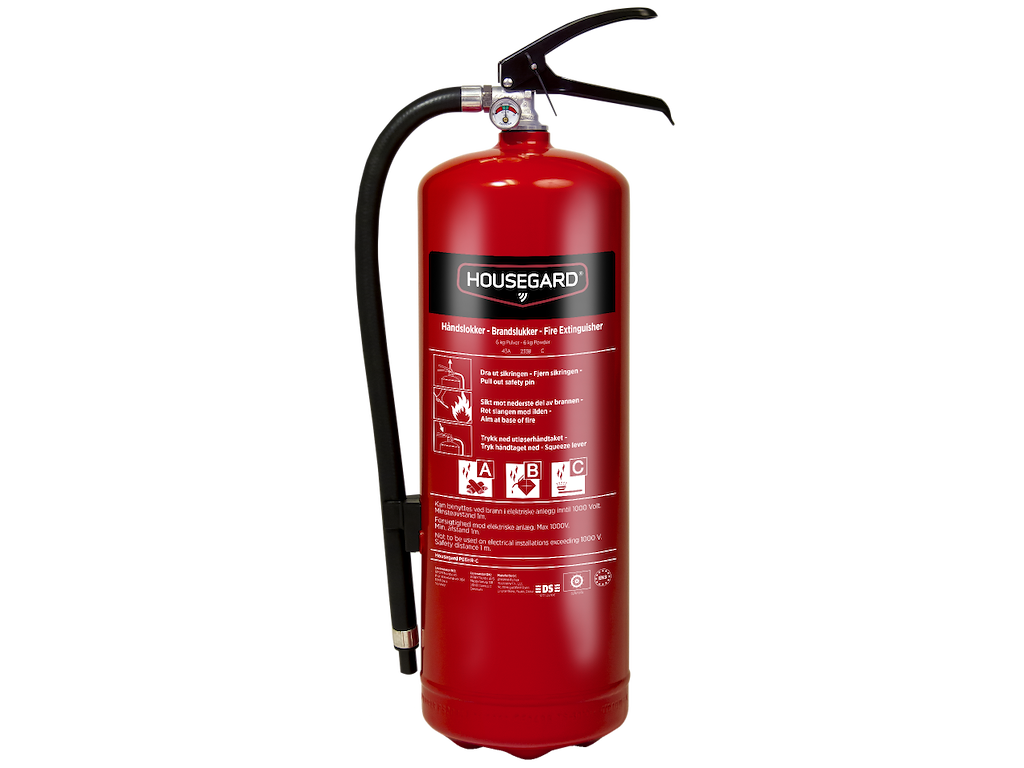 Pulverslukker 6 kg PE6HR-C. 43A-233B-C