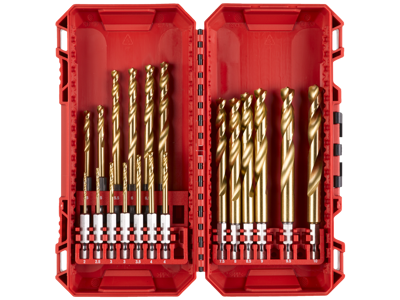 Borsæt HSSG-TiN 1/4" 6kt skaft 2-10mm