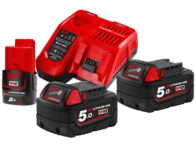 Batteripakke M18+M12 og lader Milwaukee