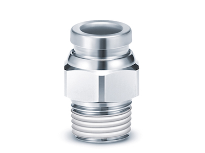 Fitting 6mm x 3/8" u/rg lige 316L