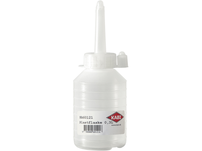 Olieflaske 0,30 ltr. m/plasttud Kabi