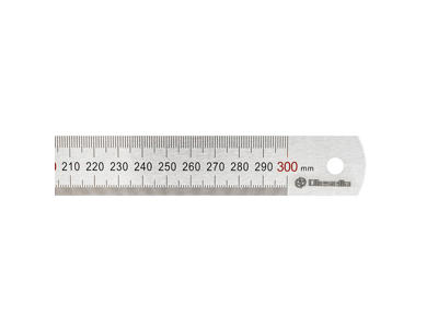 Stållineal 300x25x1,0mm Diesella