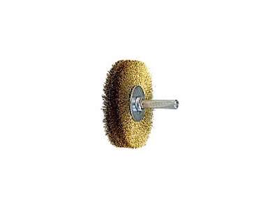 Stålbørste Ø50x17 mm messing 6 mm tap