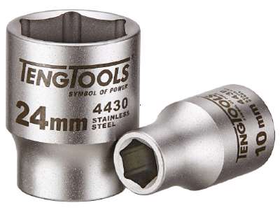 Top 3/8" x 13mm Rustfri Tengtools 6-kt