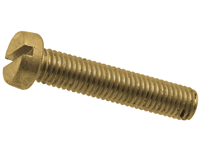 Maskinskrue M5x10 CH messing DIN 84