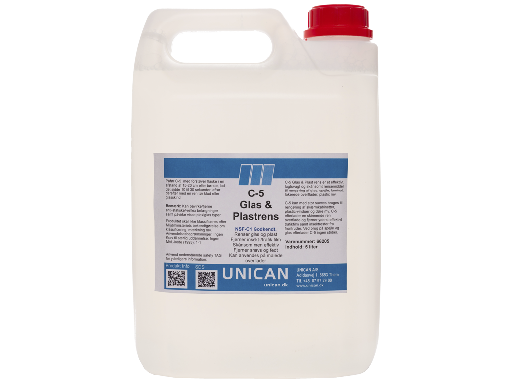 Unican C-5 glas & plastrens 5 ltr.