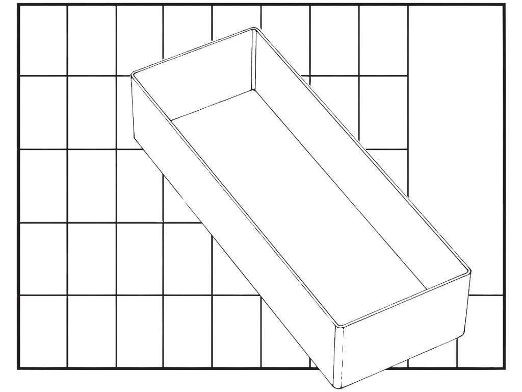Raaco indsats BA7-2 klar 69x79x218 mm