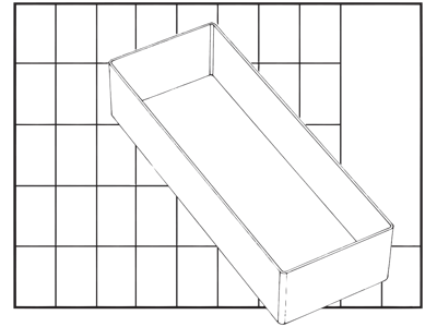 Raaco indsats BA7-2 klar 69x79x218 mm