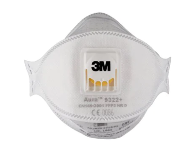 Støvmaske FFP2S 3M Aura 9322+ (10 stk)