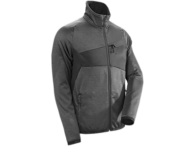 Fleecetrøje m/lynlås Antracit/Sort 3XL