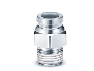 Fitting 8mm x 3/8" u/rg lige 316L