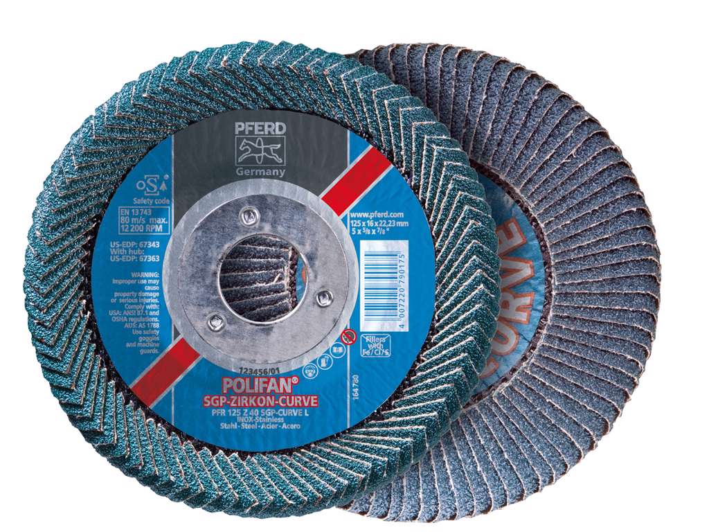 Lamelslibeskive 125 K40 Curve L Pferd