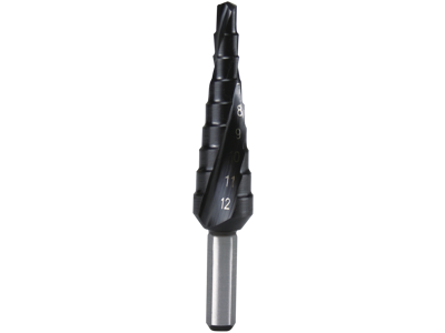 Trappebor 4-12 mm HSS TiAlN - 9 trin