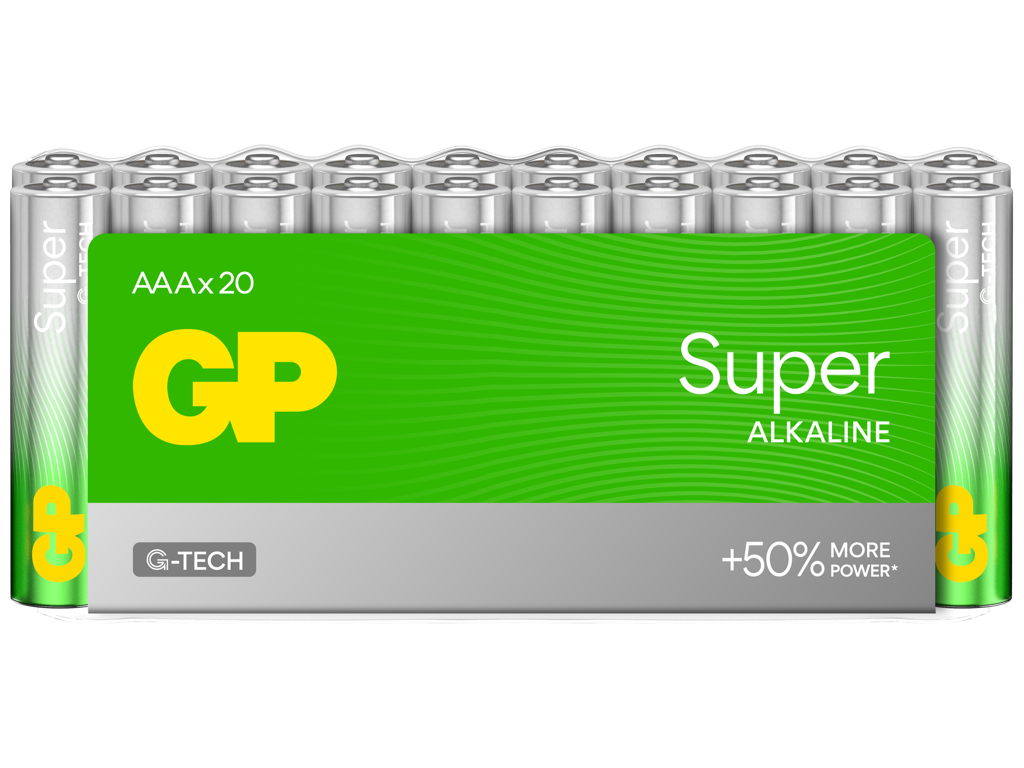 Batteri AAA GP Super Alkaline 20 Stk.